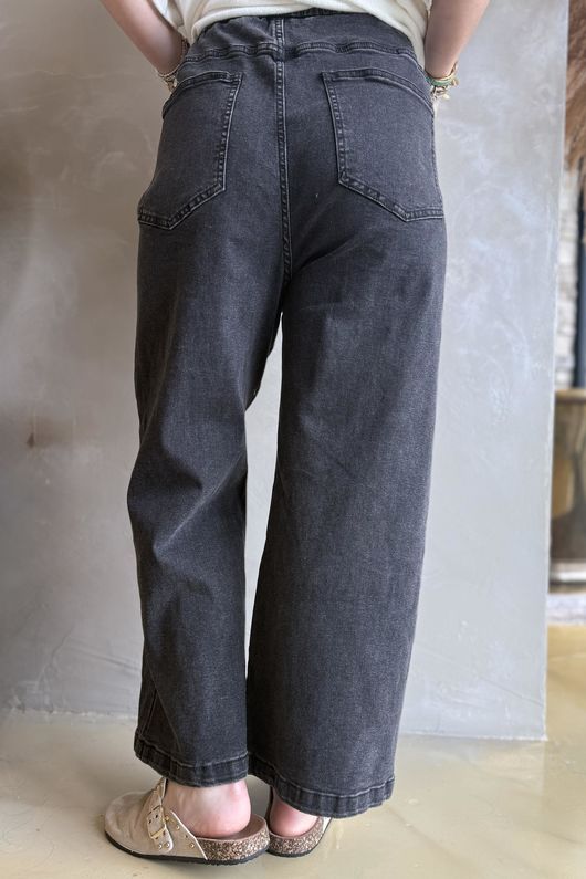 The Madison Kick Flare Jean Black 